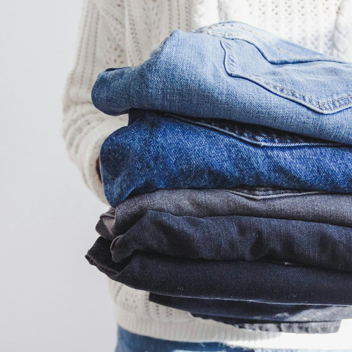 Finished denim ready for inspection
