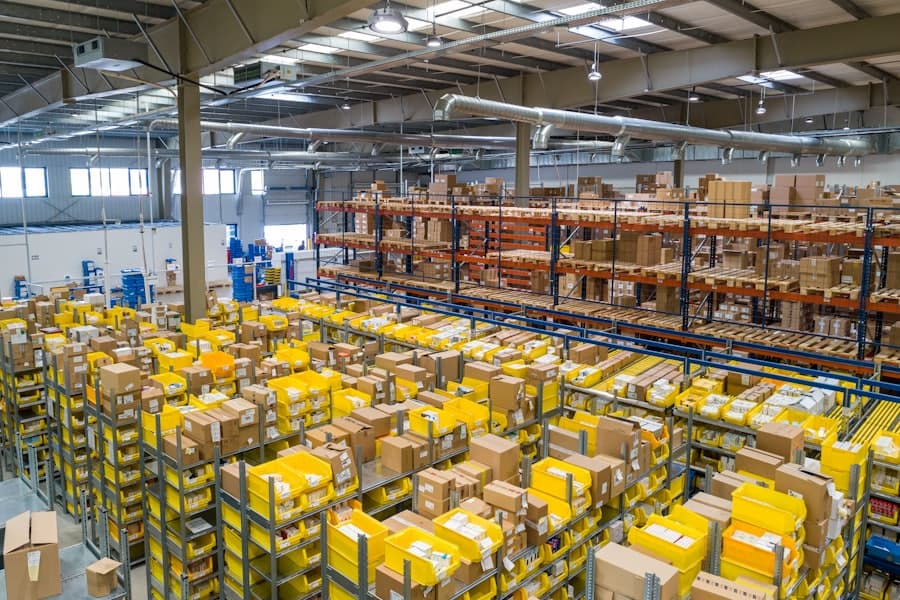 A logistics warehouse