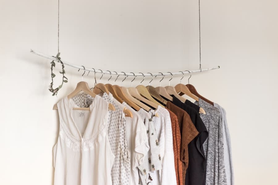 A rail of curated garments